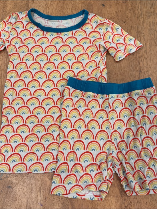 Little Sleepies Other - Little Sleepies Rainbow Pajama Set Kids 4T Colorful 2 Piece Bamboo